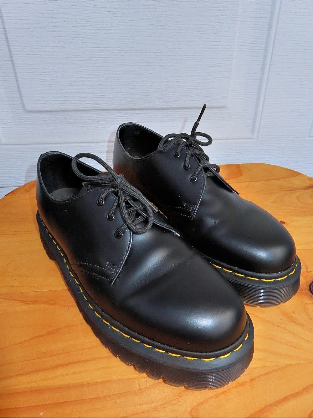Dr. Martens 1461 Bex Smooth Leather Platform Shoes Black